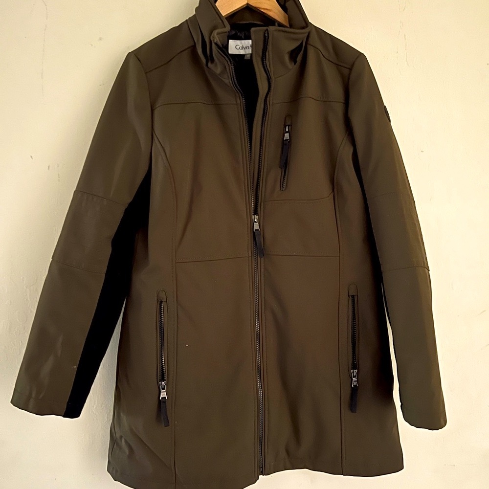 Calvin Klein Faux Fur Hooded Jacket - Size M